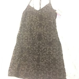 Black minidress with crushed velvet detailing